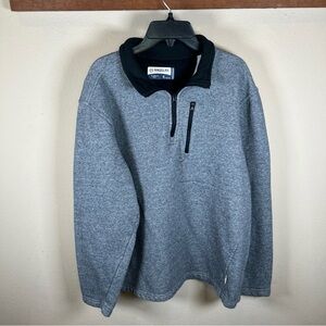 Magellan - Men's Medium Blue Classic Moisture Wick Quarter Zip Pullover Sweater